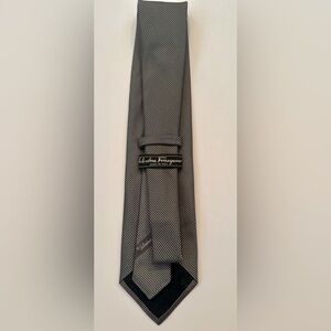 Salvatore Ferragamo Charcoal Pinstripe Tie
